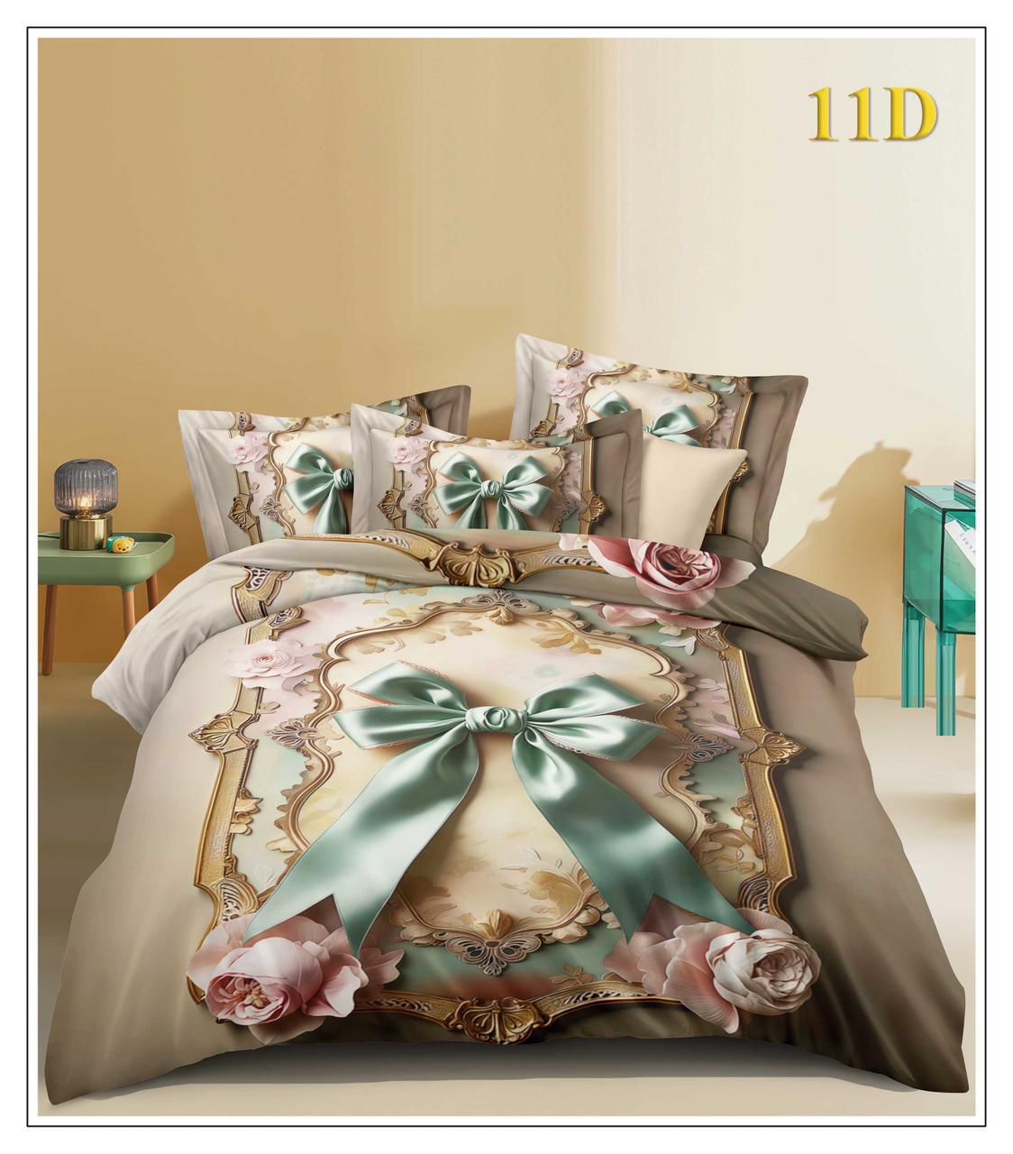 Cream Floral Bedsheet Set